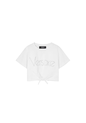 Young Versace Kids Logo Motif Crewneck T-Shirt