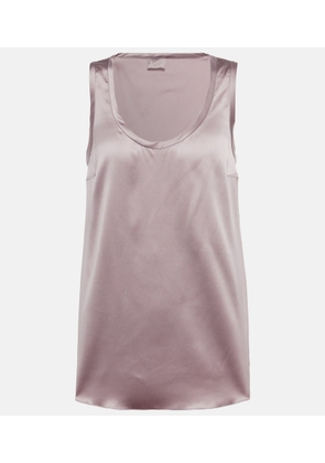 Brunello Cucinelli Silk-blend tank top