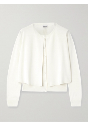 LOEWE - Layered Wool Cardigan - White - x small,small,medium,large