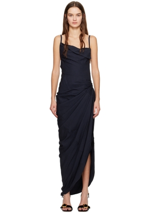JACQUEMUS Navy 'La robe Saudade longue' Maxi Dress