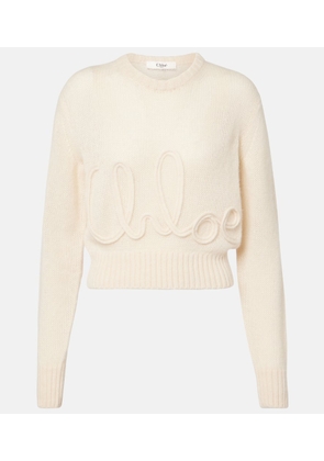 ChloÃ© Logo alpaca and silk sweater