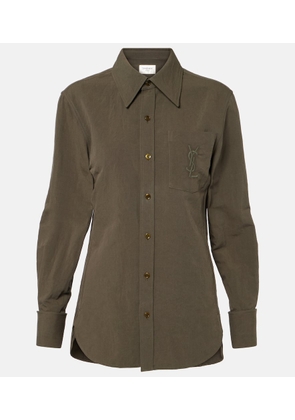 Saint Laurent Cassandre cotton and linen shirt