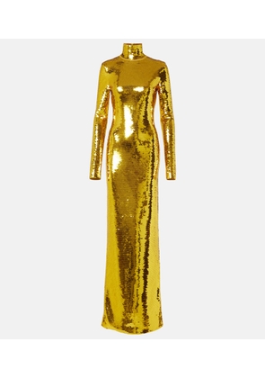 Bottega Veneta Sequined turtleneck gown