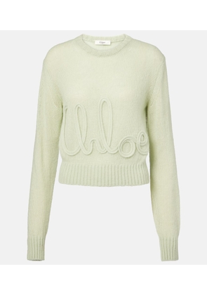 ChloÃ© Logo alpaca and silk sweater