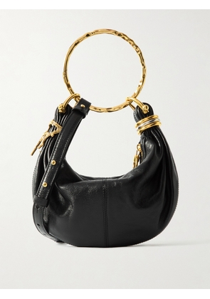 Chloé - Bracelet Embellished Textured-leather Tote - Black - One size