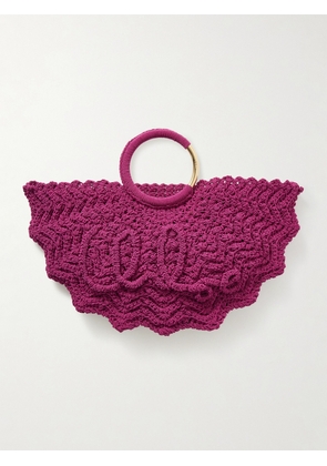Chloé - Scalloped Crocheted Tote - Purple - One size