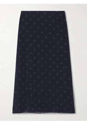 Acne Studios - Layered Distressed Polka-dot Chiffon Skirt - Blue - EU 32,EU 34,EU 36,EU 38,EU 40,EU 42
