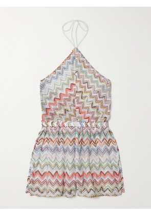 Missoni - Metallic Crochet-knit Halterneck Playsuit - Multi - IT36,IT38,IT40,IT42,IT44,IT46,IT48