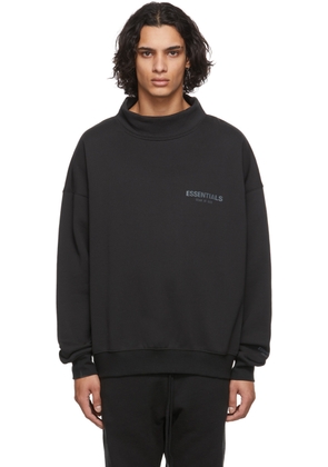 Fear of God ESSENTIALS Black Mock Neck Sweatshirt
