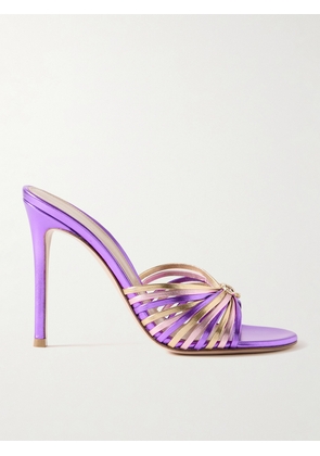 Gianvito Rossi - 70 Embellished Metallic Leather Sandals - Purple - IT36,IT36.5,IT37,IT37.5,IT38,IT38.5,IT39,IT39.5,IT40,IT40.5,IT41,IT41.5,IT42
