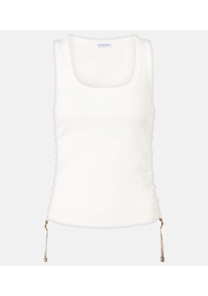 Burberry Ruched cotton-blend top