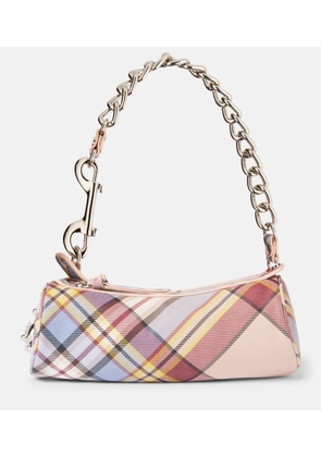 Vivienne Westwood Cindy Cylinder tartan leather shoulder bag