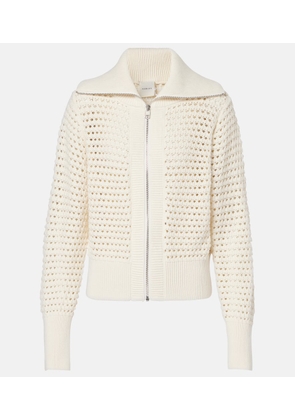 Varley Eloise open-knit cotton zip-up cardigan