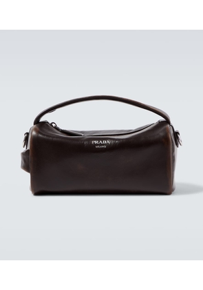 Prada Distressed leather shoulder bag