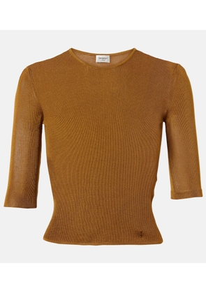 Saint Laurent Cassandre knitted top
