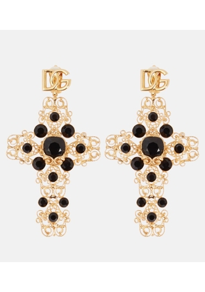 Dolce&Gabbana DG embellished drop earrings
