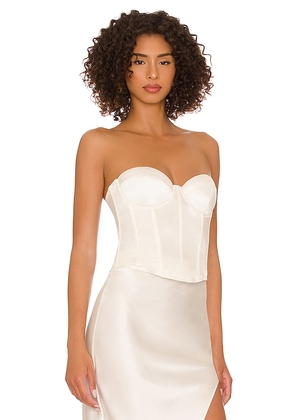 fleur du mal Hamptons Bustier in Ivory. Size L. Also in XS.