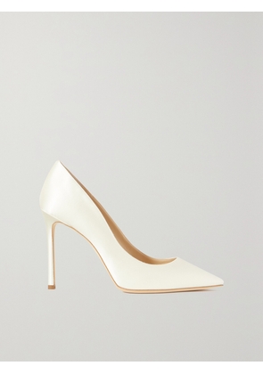 Jimmy Choo - Romy 100 Satin Pumps - White - IT34,IT35,IT35.5,IT36,IT36.5,IT37,IT37.5,IT38,IT38.5,IT39,IT39.5,IT40,IT40.5,IT41,IT41.5,IT42,IT43