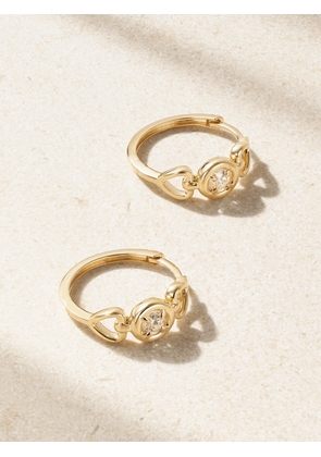 STONE AND STRAND - Silvia 14-karat Gold Diamond Hoop Earrings - One size