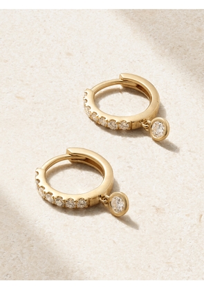 STONE AND STRAND - 14-karat Gold Diamond Hoop Earrings - One size