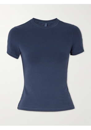 SKIMS - Stretch-cotton Jersey T-shirt - Navy - Blue - XXS,XS,S,M,L,XL,2XL,3XL,4XL