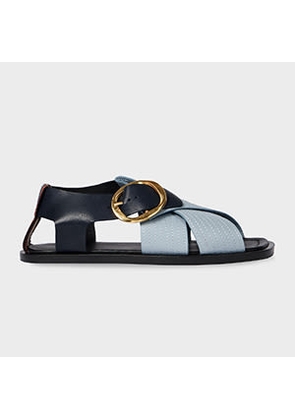 Paul Smith Women's Light Blue 'Merle' Leather Cross Strap Sandals