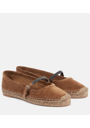 Brunello Cucinelli Monili suede espadrilles