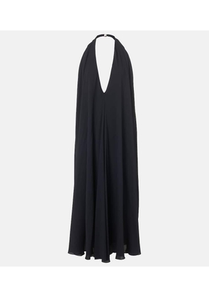 Jacquemus Norma draped open-back crÃªpe maxi dress