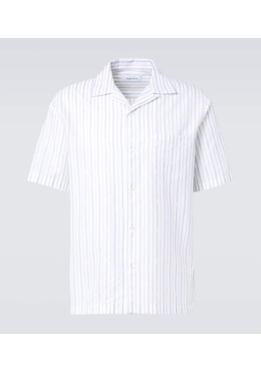 McQueen Striped cotton bowling shirt