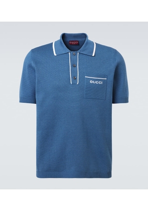 Gucci Silk and cotton polo shirt