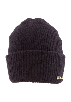 Van Palma Gaston Wool Beanie W / 14K-Gold Plated Brass Logo