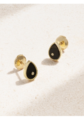 Yvonne Léon - 9-karat Gold, Onyx And Diamond Earrings - Black - One size