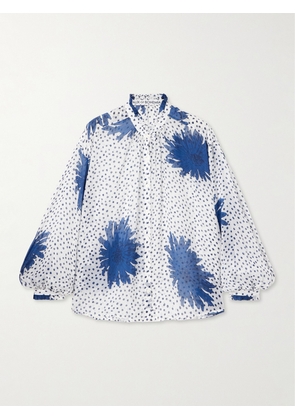 ALIX OF BOHEMIA - Poet Printed Voile Shirt - Blue - x small,small,medium,large,x large