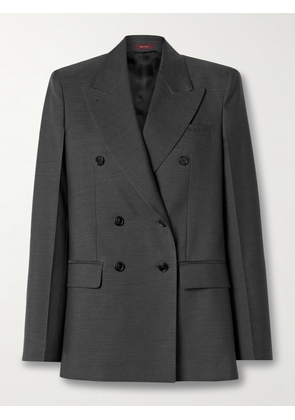Gucci - Double-breasted Wool-crepe Blazer - Gray - IT38,IT40,IT42