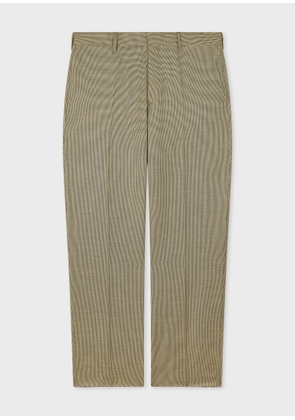 Paul Smith Yellow Overdyed Micro-Houndstooth Wool Trousers