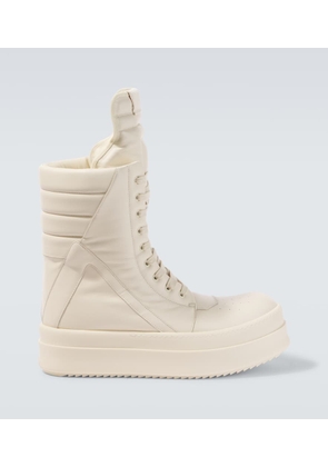 Rick Owens Mega Geobasket leather high-top sneakers