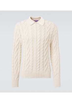 Ralph Lauren Purple Label Cable-knit cotton-blend sweater