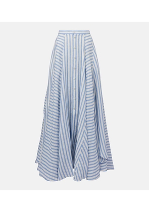 Ralph Lauren Collection Shamus striped linen maxi skirt