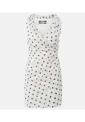 Jacquemus Rita draped polka-dot minidress