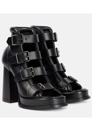 McQueen Caged 120 leather platform sandals