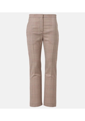 McQueen Kickback checked wool flared pants