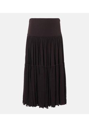 Jil Sander Pleated georgette midi skirt