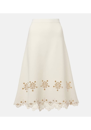 Altuzarra Melly scalloped crÃªpe midi skirt