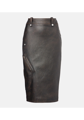 McQueen Leather pencil skirt