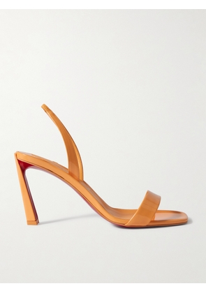 Christian Louboutin - O Condora 85 Patent-leather Slingback Sandals - Orange - IT36,IT36.5,IT37,IT37.5,IT38,IT38.5,IT39,IT39.5,IT40,IT40.5,IT41,IT41.5,IT42