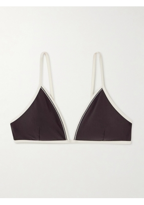 Brunello Cucinelli - Bead-embellished Triangle Bikini Top - Brown - IT36,IT38,IT40,IT42,IT44,IT46,IT48,IT50