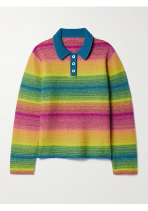 The Elder Statesman - Blurry Stripe Oversized Cashmere And Cotton-blend Sweater - Multi - x small,small,medium,large,x large