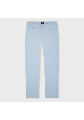 PS Paul Smith Tapered-Fit Light Blue Cotton-Linen Jeans
