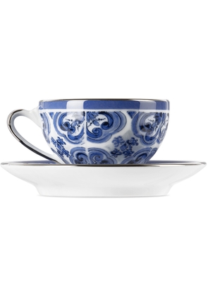 Dolce & Gabbana White & Navy Mediterraneo Espresso Set