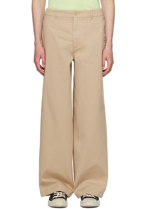 Acne Studios Beige Patch Trousers